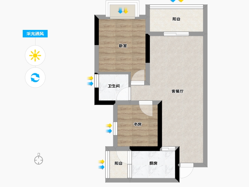 四川省-达州市-科华和润府—期-50.23-户型库-采光通风