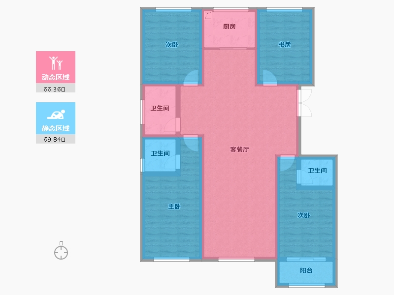 山东省-潍坊市-金庆名仁府-121.63-户型库-动静分区