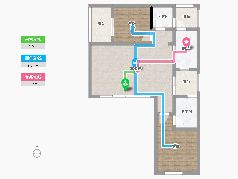 重庆-重庆市-融创四面山旅游度假小镇-78.27-户型库-动静线