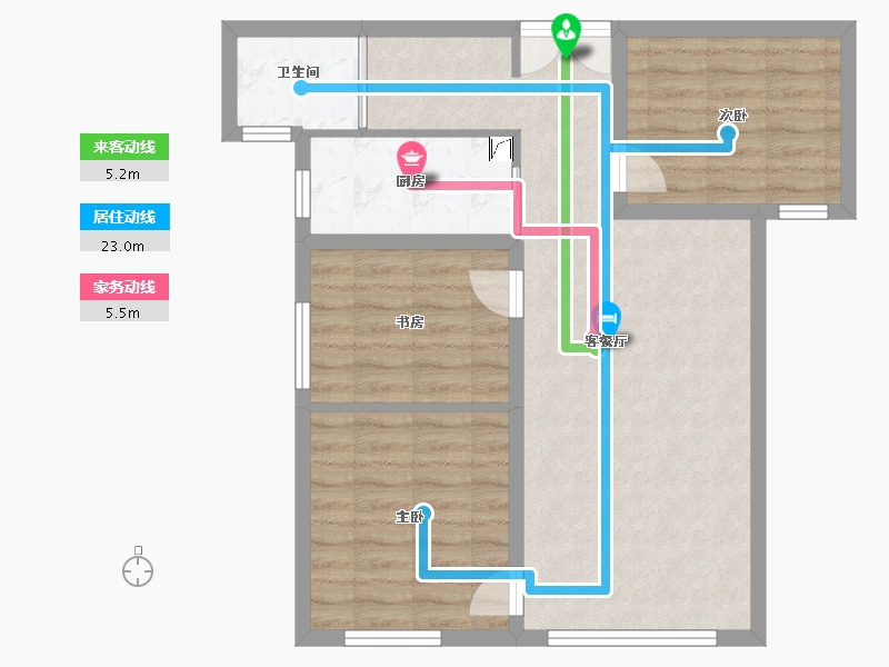 新疆维吾尔自治区-乌鲁木齐市-交建翰博苑-90.00-户型库-动静线