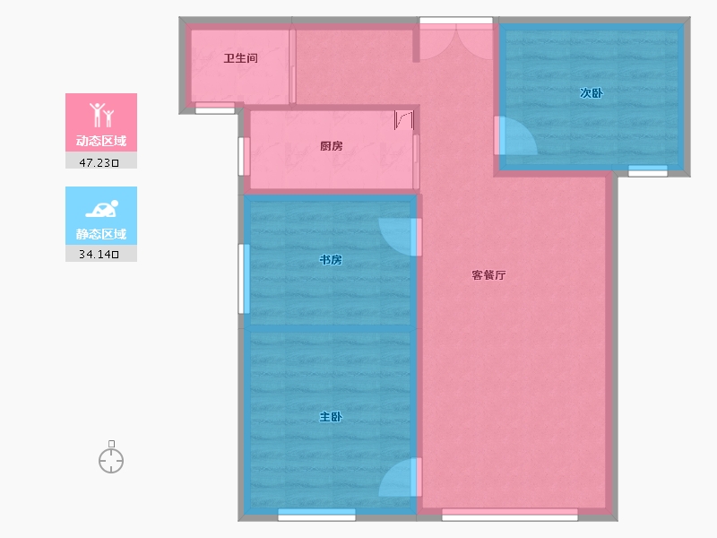 新疆维吾尔自治区-乌鲁木齐市-交建翰博苑-90.00-户型库-动静分区