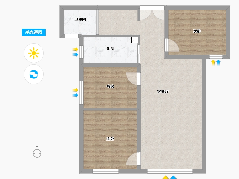 新疆维吾尔自治区-乌鲁木齐市-交建翰博苑-90.00-户型库-采光通风