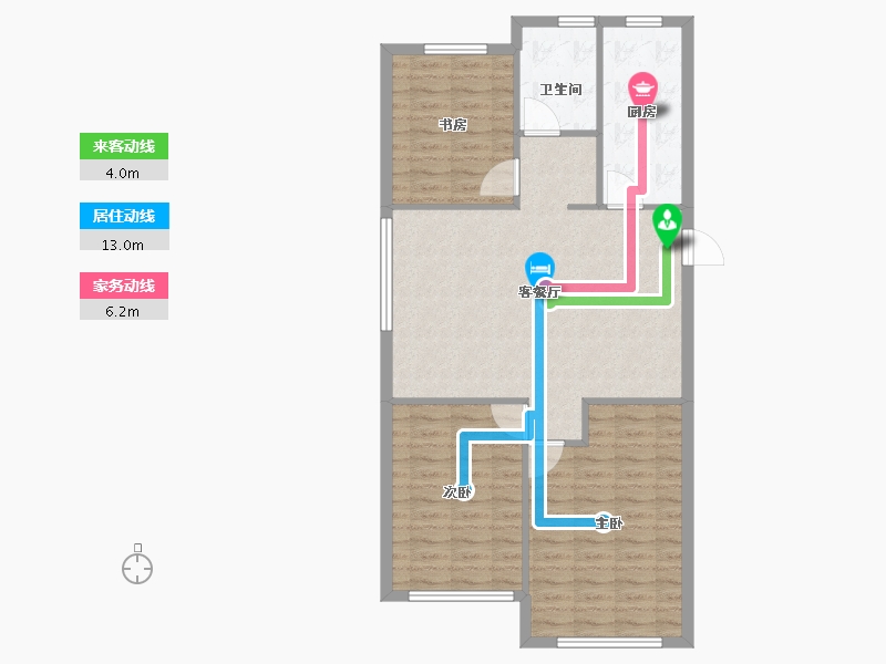 内蒙古自治区-赤峰市-百合苑系和苑熙苑-88.00-户型库-动静线