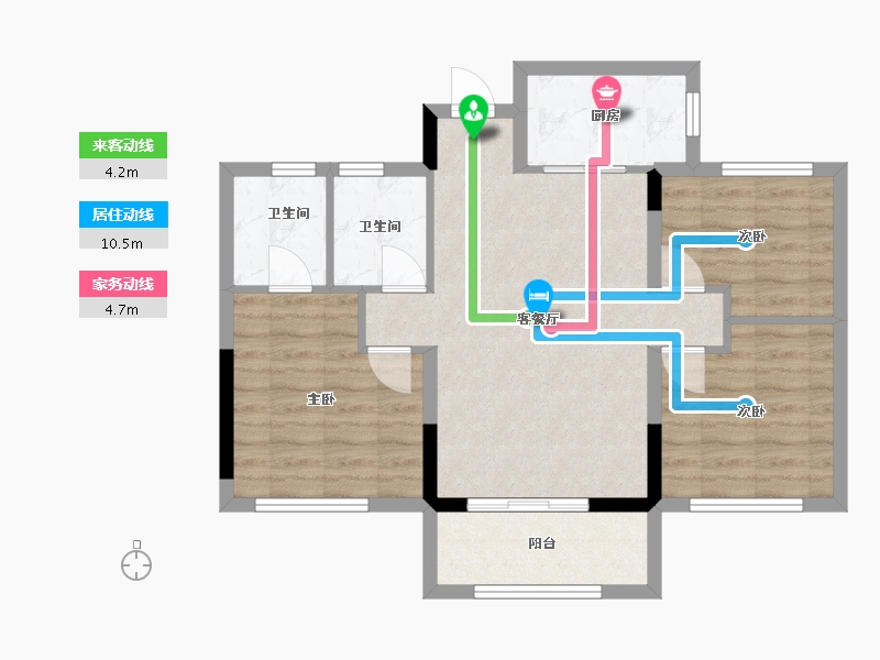 福建省-福州市-世茂云瀚-72.58-户型库-动静线