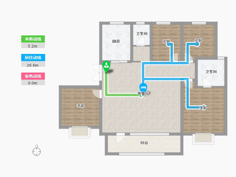 山东省-济南市-绿地御山台-124.34-户型库-动静线