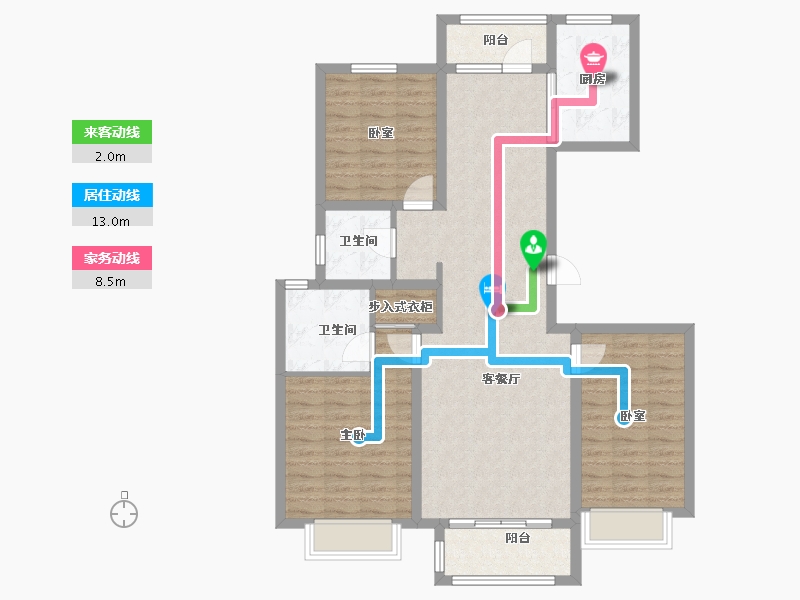 河北省-廊坊市-新城·昕樾-101.97-户型库-动静线