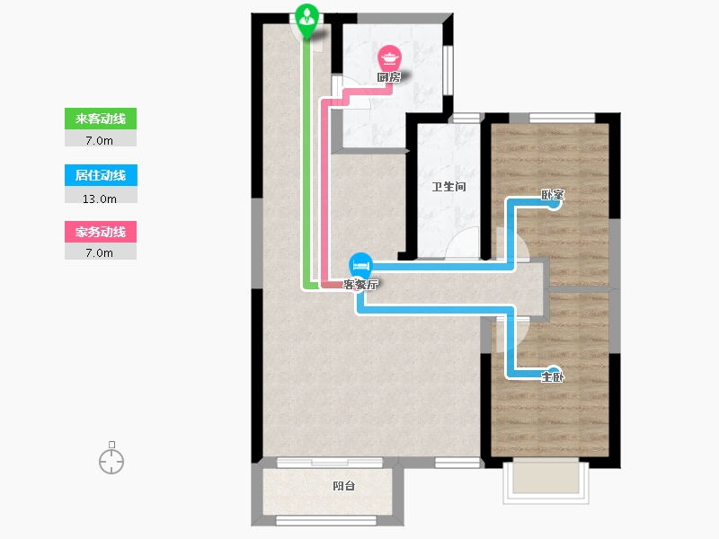 河北省-廊坊市-泰禾廊坊拾景园-73.18-户型库-动静线