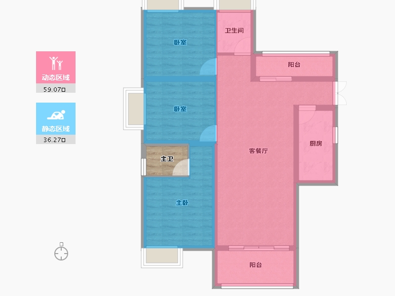 江西省-景德镇市-合盛梧桐雅苑-88.00-户型库-动静分区