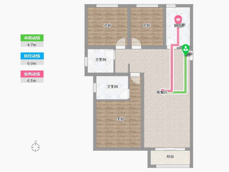 河北省-廊坊市-新城·昕樾-90.25-户型库-动静线