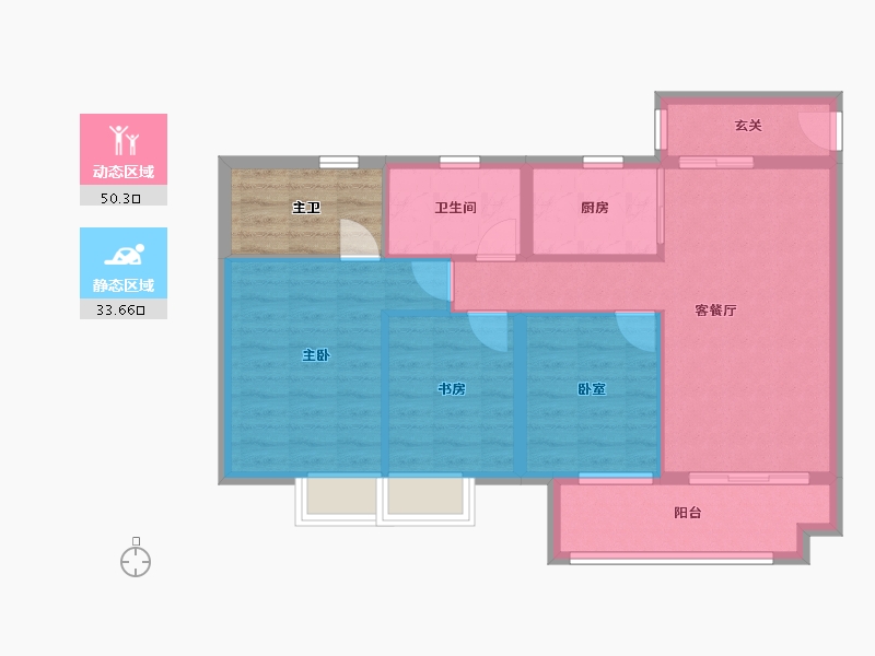 江西省-景德镇市-中奥奥城国际-80.54-户型库-动静分区