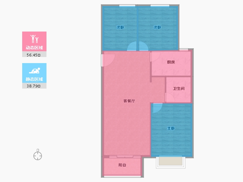 河北省-廊坊市-新城·昕樾-87.73-户型库-动静分区