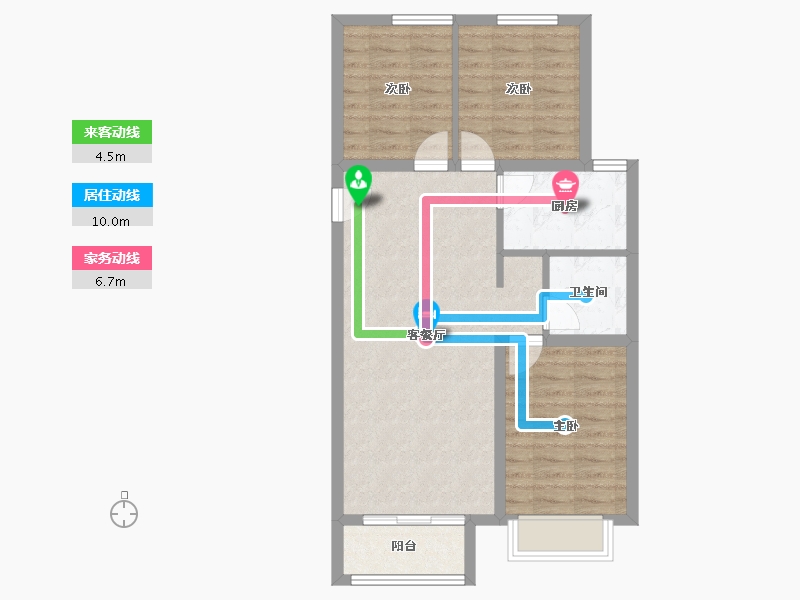 河北省-廊坊市-新城·昕樾-73.12-户型库-动静线