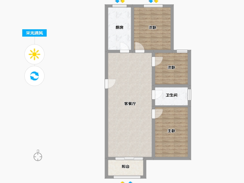 河北省-廊坊市-富丽雅园-79.16-户型库-采光通风