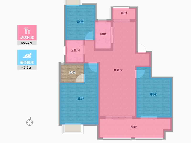 江西省-景德镇市-合盛梧桐雅苑-104.80-户型库-动静分区