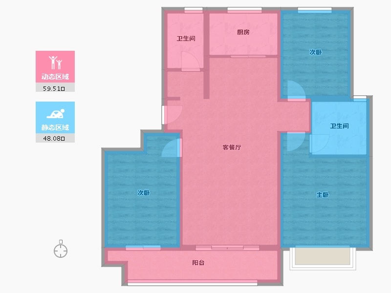 山东省-德州市-大业锦绣阳光城-112.50-户型库-动静分区