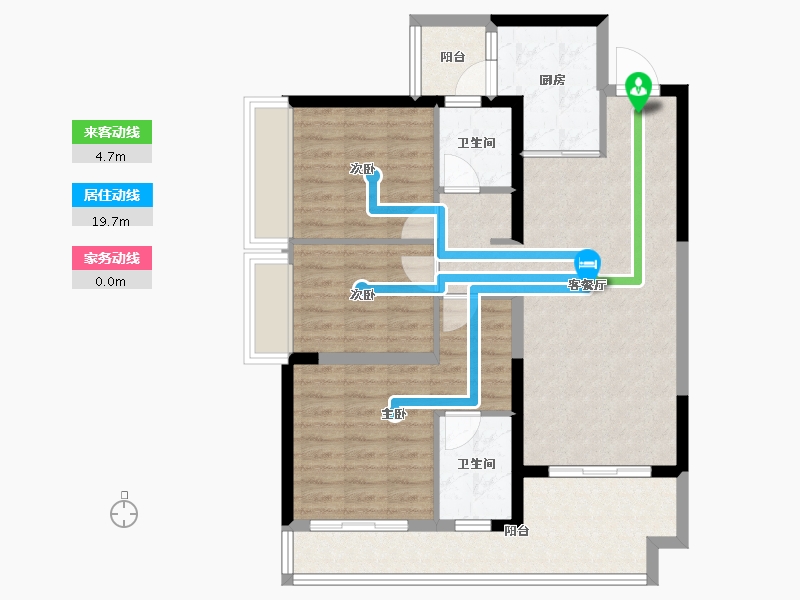 贵州省-贵阳市-融创九璟湾-89.30-户型库-动静线