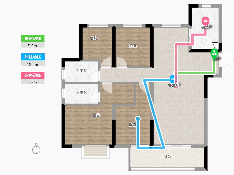 江西省-九江市-保利·庐林语-104.48-户型库-动静线