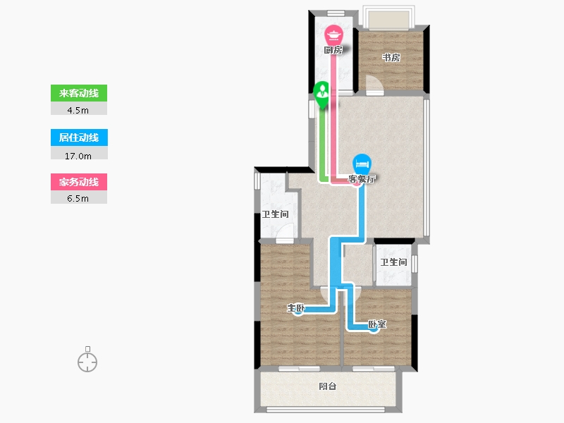 浙江省-温州市-永嘉中梁天宸-92.00-户型库-动静线