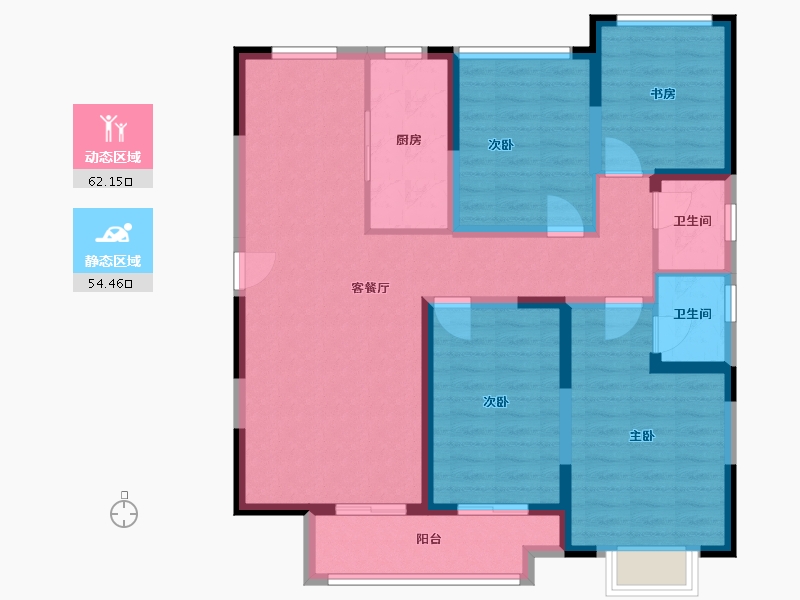 山东省-济南市-汉和赢臺-103.93-户型库-动静分区