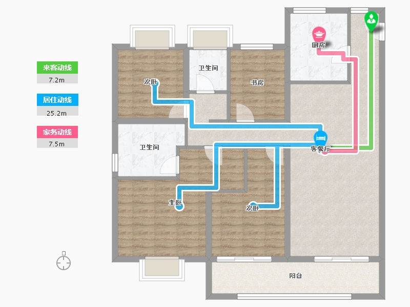 江苏省-苏州市-复游城太仓-115.72-户型库-动静线