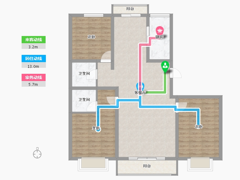 内蒙古自治区-乌兰察布市-文华学府-101.31-户型库-动静线