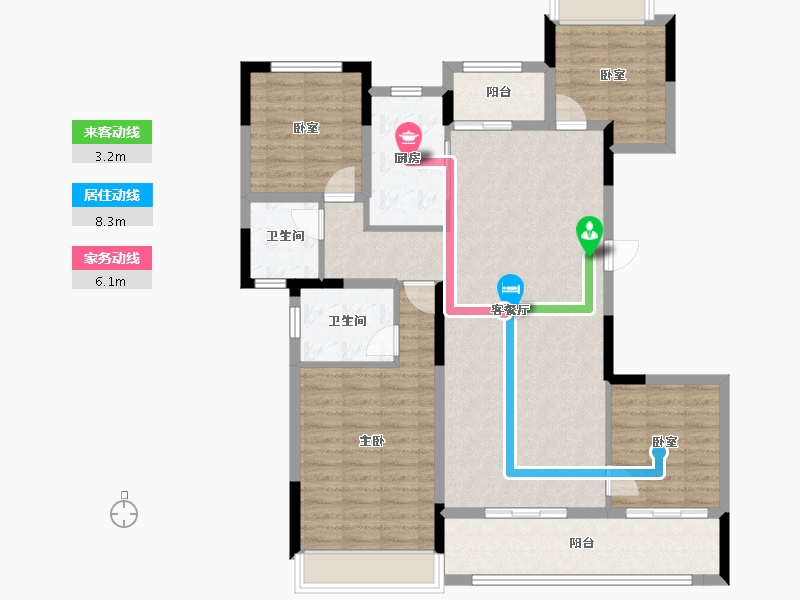 湖南省-长沙市-建发玖洲和玺-114.41-户型库-动静线