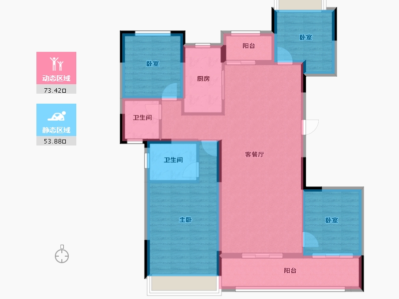 湖南省-长沙市-建发玖洲和玺-114.41-户型库-动静分区