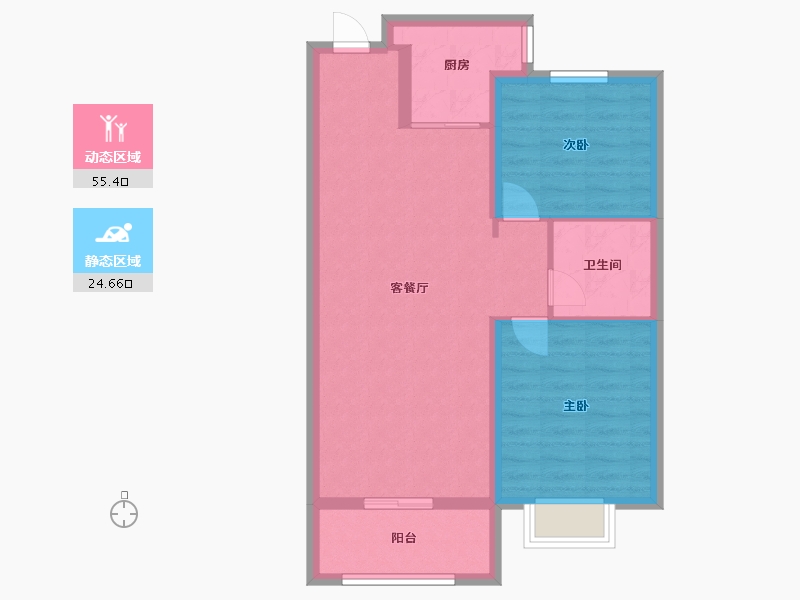 山西省-太原市-中国中铁·诺德城-72.02-户型库-动静分区