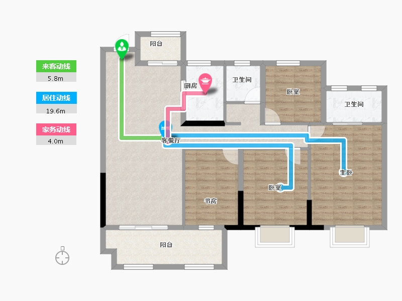 湖南省-长沙市-佳源东方璟园-109.60-户型库-动静线