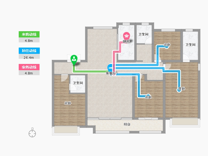 山东省-东营市-众成熙悦华庭-149.32-户型库-动静线