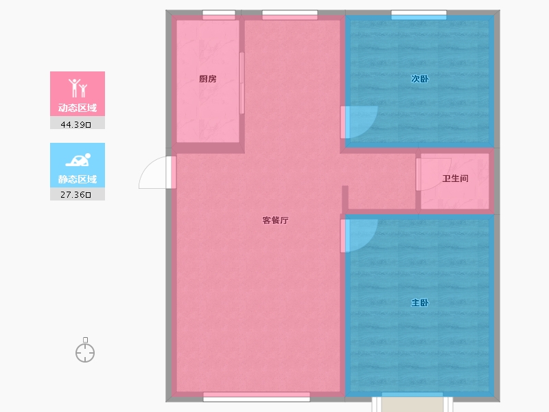 新疆维吾尔自治区-乌鲁木齐市-林曦·9英里-64.18-户型库-动静分区