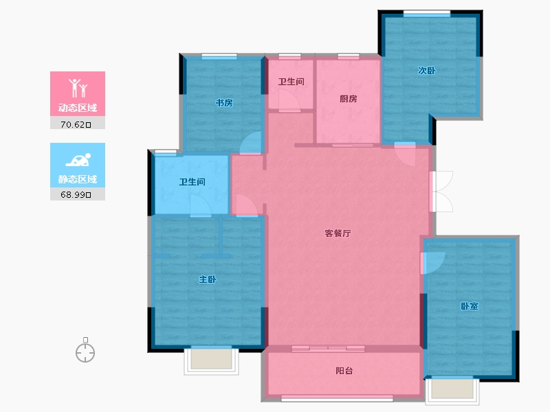 江苏省-徐州市-天成桃花源-127.00-户型库-动静分区