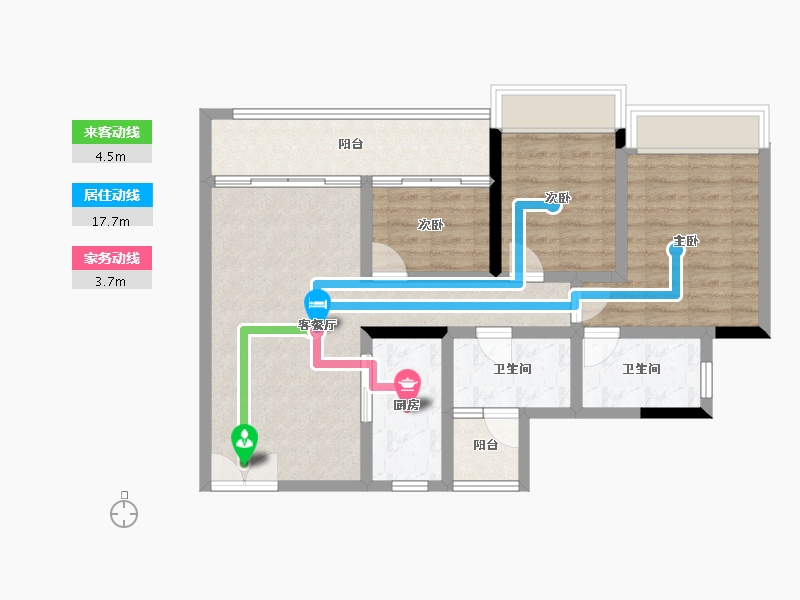 重庆-重庆市-翰粼天辰-78.47-户型库-动静线