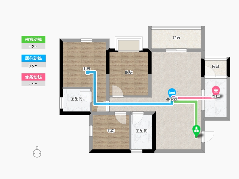 四川省-达州市-科华和润府—期-73.24-户型库-动静线