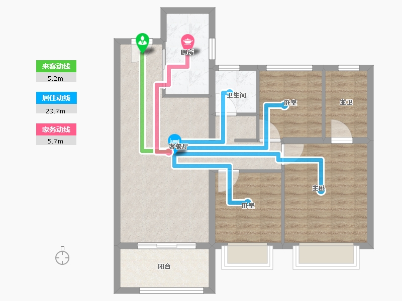 江西省-景德镇市-阳光城文澜云邸-80.00-户型库-动静线