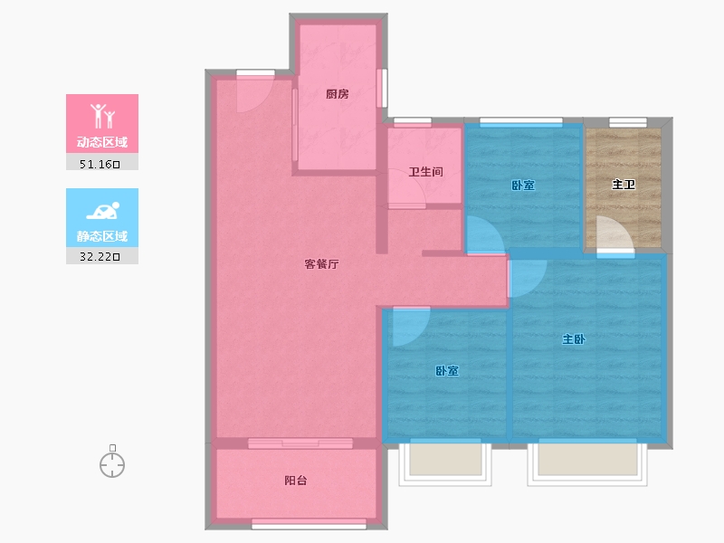 江西省-景德镇市-阳光城文澜云邸-80.00-户型库-动静分区