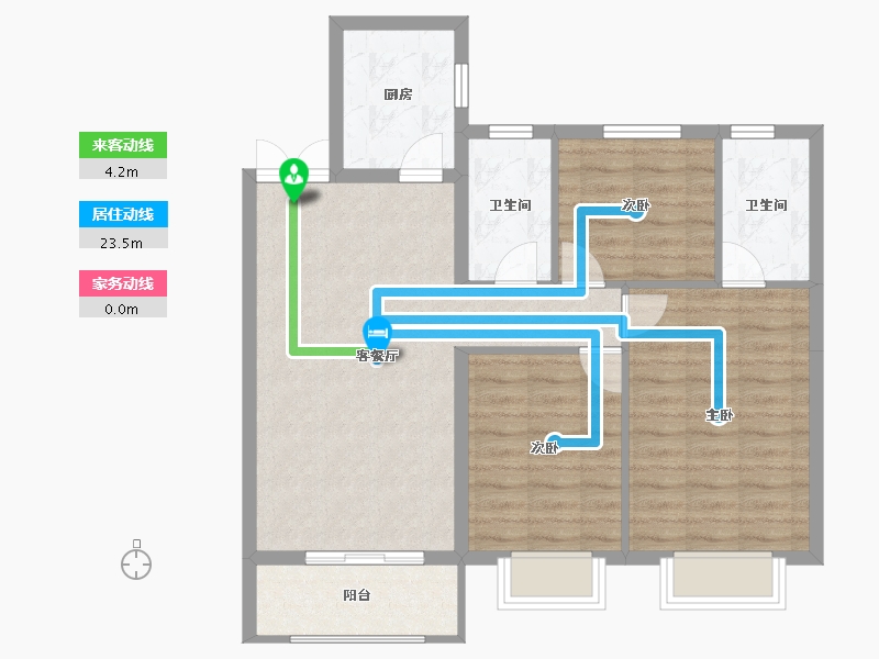 山西省-临汾市-恒基中心城-81.74-户型库-动静线