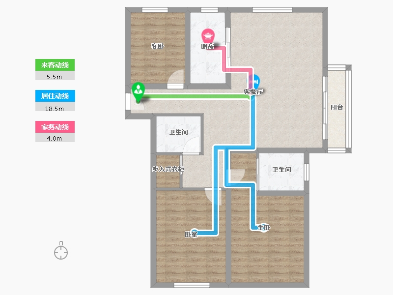 河北省-廊坊市-新城·昕樾-96.86-户型库-动静线