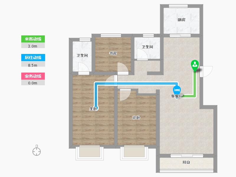 新疆维吾尔自治区-乌鲁木齐市-兵一学府-78.32-户型库-动静线