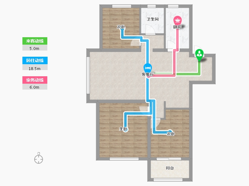 山东省-德州市-德达东建馨园-89.87-户型库-动静线