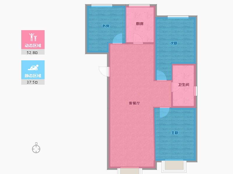 河北省-保定市-中建玖居匠心阁-81.66-户型库-动静分区