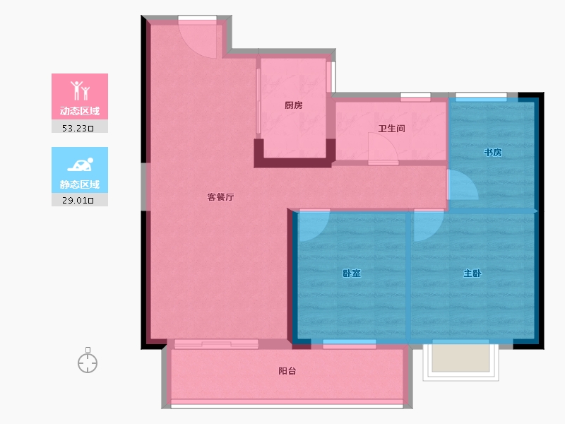 湖北省-荆州市-交投明珠府-73.53-户型库-动静分区