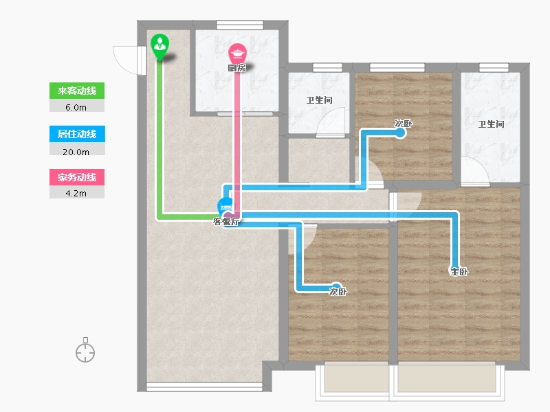 山西省-临汾市-恒安如园-81.63-户型库-动静线