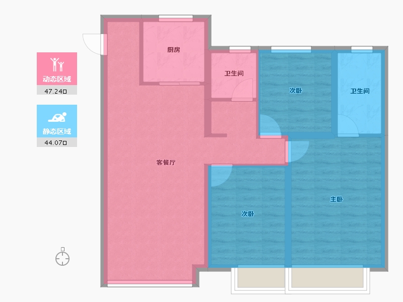 山西省-临汾市-恒安如园-81.63-户型库-动静分区