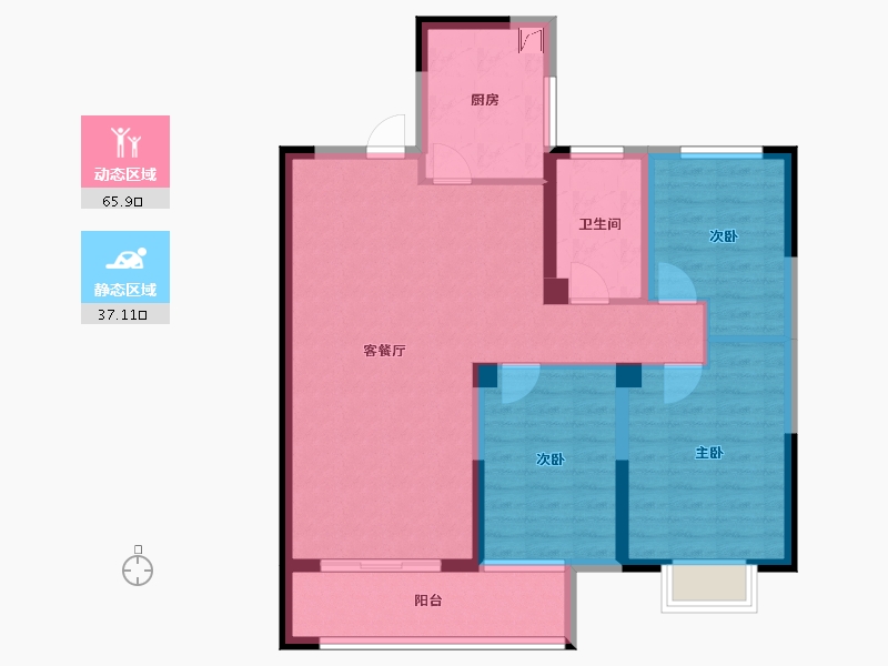 江苏省-连云港市-光伸·绿洲学府-92.00-户型库-动静分区