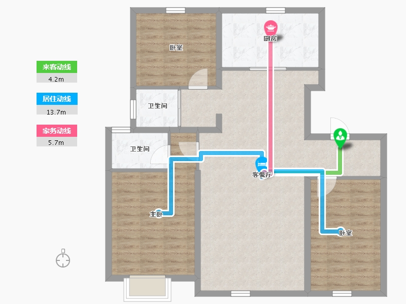 内蒙古自治区-赤峰市-碧桂园珑玥-100.00-户型库-动静线