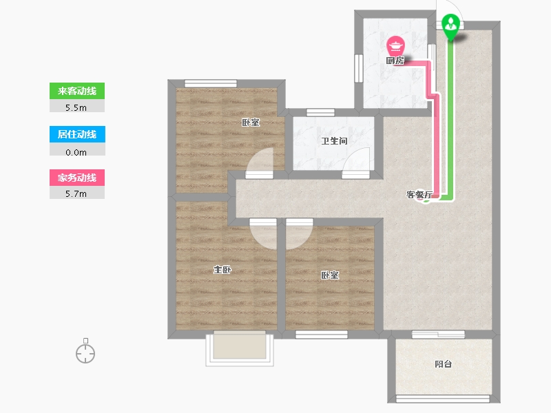 河南省-郑州市-正商左岸-76.50-户型库-动静线