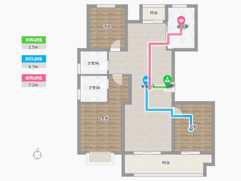 北京-北京市-美豪澜庭-102.23-户型库-动静线