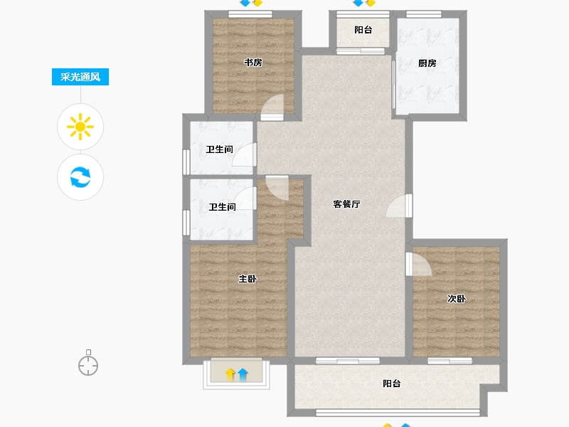 北京-北京市-美豪澜庭-102.23-户型库-采光通风