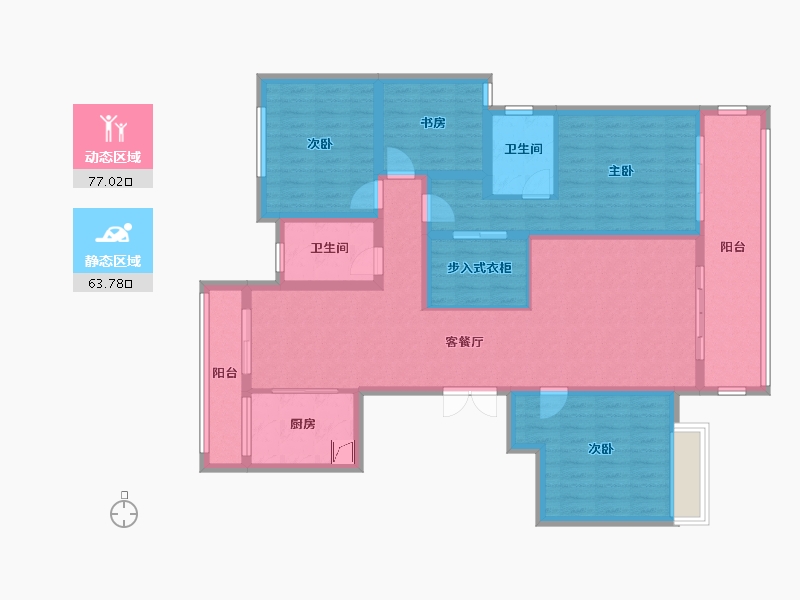 广东省-韶关市-雄州福苑-125.00-户型库-动静分区